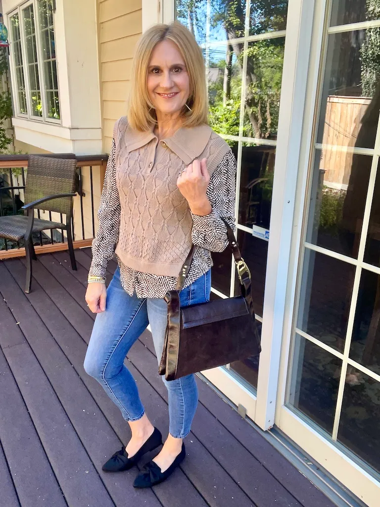 Feeling Fall Vibes in this Sweater Vest Blouse and Skinny Jeans Combo Feeling Fall Vibes in this Sweater Vest Blouse and Skinny Jeans Combo